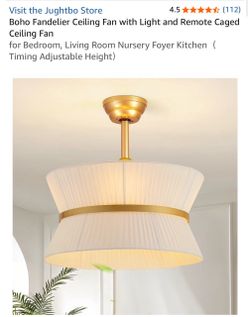 Boho Fandelier Ceiling Fan with Light