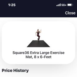 Square36 Extra Large Exercise Mat, 8 x 6-Feet