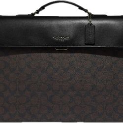 Coach Graham Briefcase Signature Canvas Mahogany