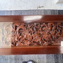 Beautiful Antique Wood Hand-carved Japanese Coffee Table