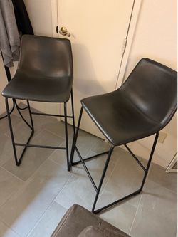 Dark grey barstools