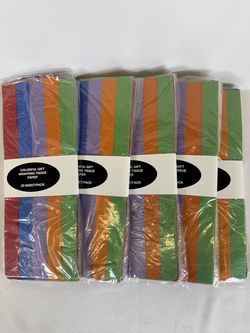 Colorful Gift Wrapping Tissue Paper - 20 Sheets Per Pack