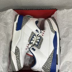 Nike Air Jordan Retro 3 “True Blue” (2016)  Painted    Size 11M  $120