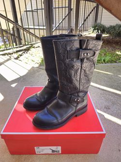 Coach Virginia Calf Leather Mid-Calf Boots – Women's 5M – Good Used Condition