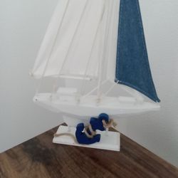 Wooden Sailboat Toy