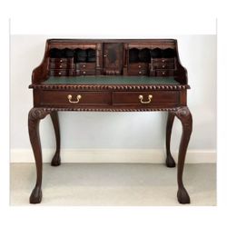 Carved Mahogany Chippendale Writing Desk