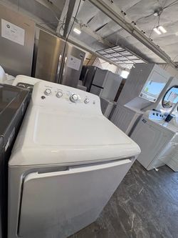 GE White Top-Load Dryer
