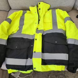 Construction Reflective Bomber Jacket