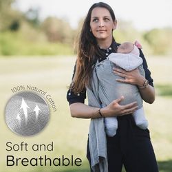 Sling Ring - Baby Carrier Wrap - Dark Gray - NWOT 