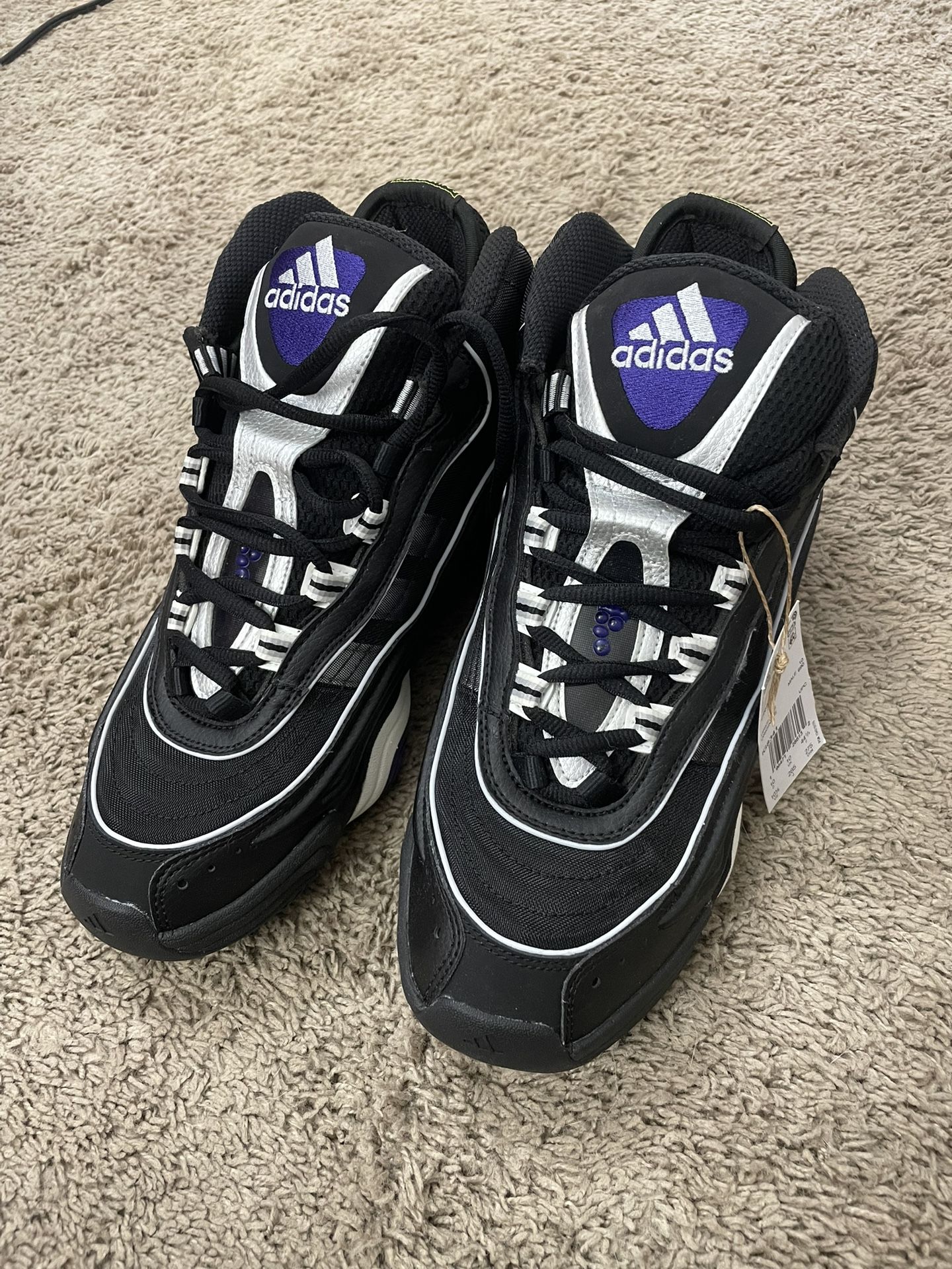 Adidas Crazy 98 Mens Shoes Size 10, Color: Core Black/Core White/Collegiate