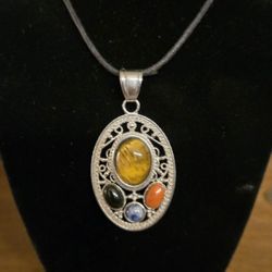 Multi Gemstone Pendant 