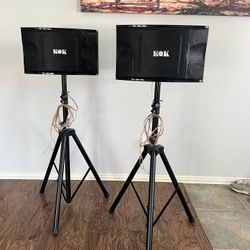 KoK audio PZ-300 800 WATT KARAOKE SPEAKER with stands