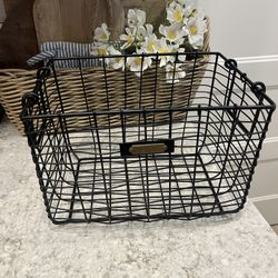 Metal Hearth And Hand Storage Basket $12