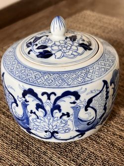 Real Antique White & Blue Asian Porcelain
