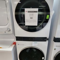 WashTower Stacked SMART Laundry Center 4.5 Cu.Ft. Front Load Washer & 7.4 Cu.Ft. Electric Drver