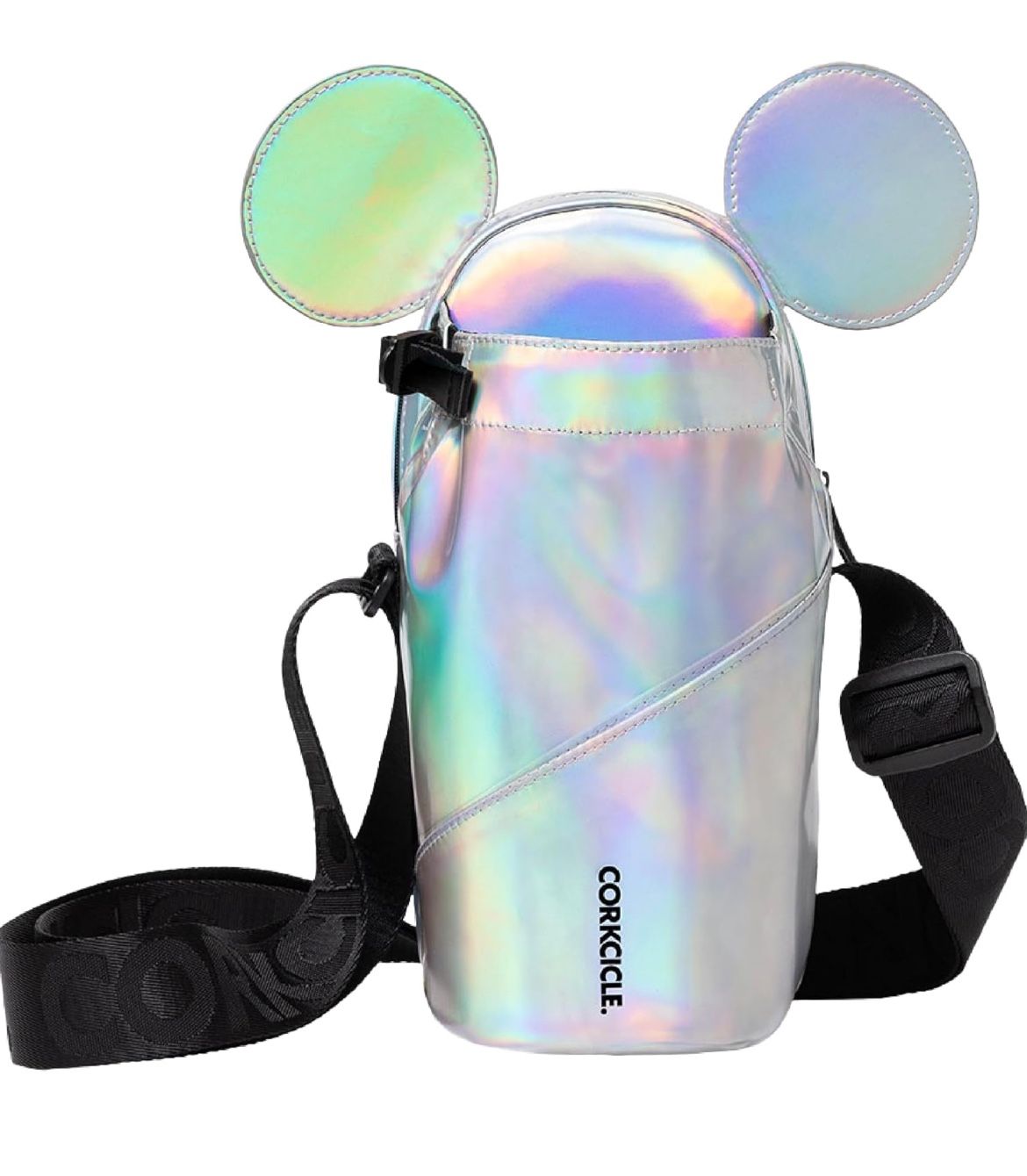 Corkcicle x Disney Minnie Mickey Mouse Ears Crossbody Water Bottle Sling Bag, Fits 16 oz to 40 oz Tumbler – Water Bottle Holder with Strap Securely Ho