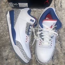 Jordan 3 Retro True Blue 2016 Size 10
