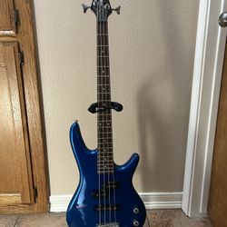 Ibanez Electric Bass Guitar And Fender Bass Amplifier
