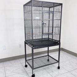 (Brand New) $95 Large 53” Bird Cage for Parakeet Parrot Cockatiel Canary Finch Lovebird, Size 24x17x53” 