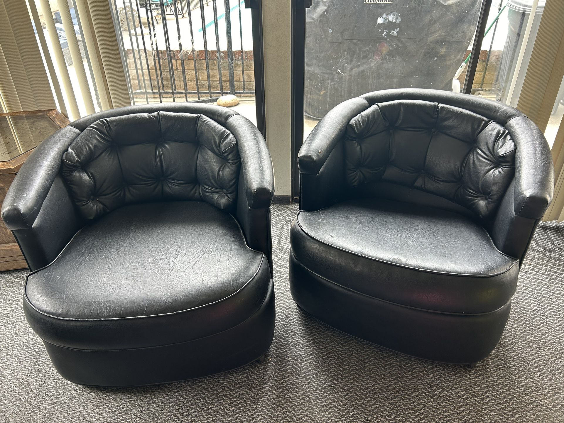Faux Leather Rolling Chair(s)