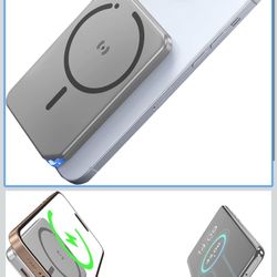 MiniMag Portable Charger, 5,000mAh Wireless Magnetic Fast Charging Pack with USB-C Cable, Designed for iPhone 16 Pro Max/16 Pro/16/15/14/13/12 Series 
