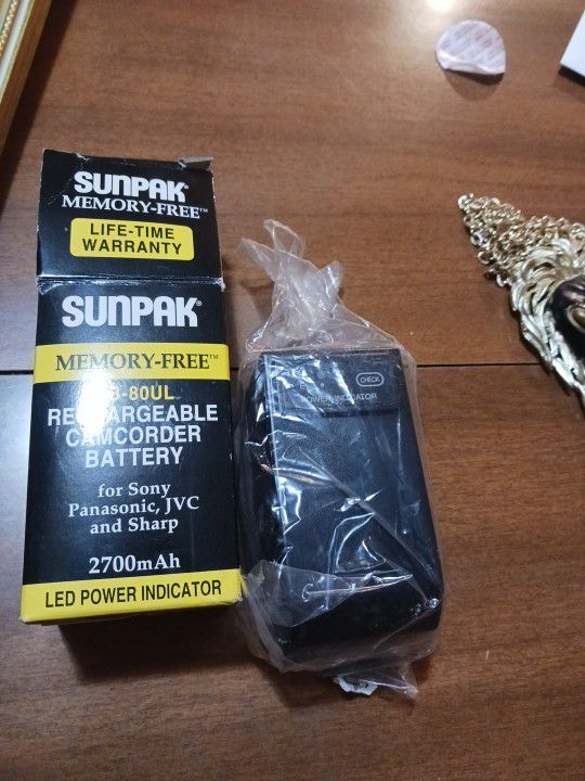 Sony Panasonic JVC Sharp Sunpak Rechargeable Battery Camcorder Memory Fre RB80UL