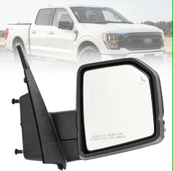 New 18 Pins Right Passenger Side Mirror Black Assembly Fit for Ford F-150 2015-2021 Power Heated Electric Folding BSD Turn Signal Temperature Sensor O