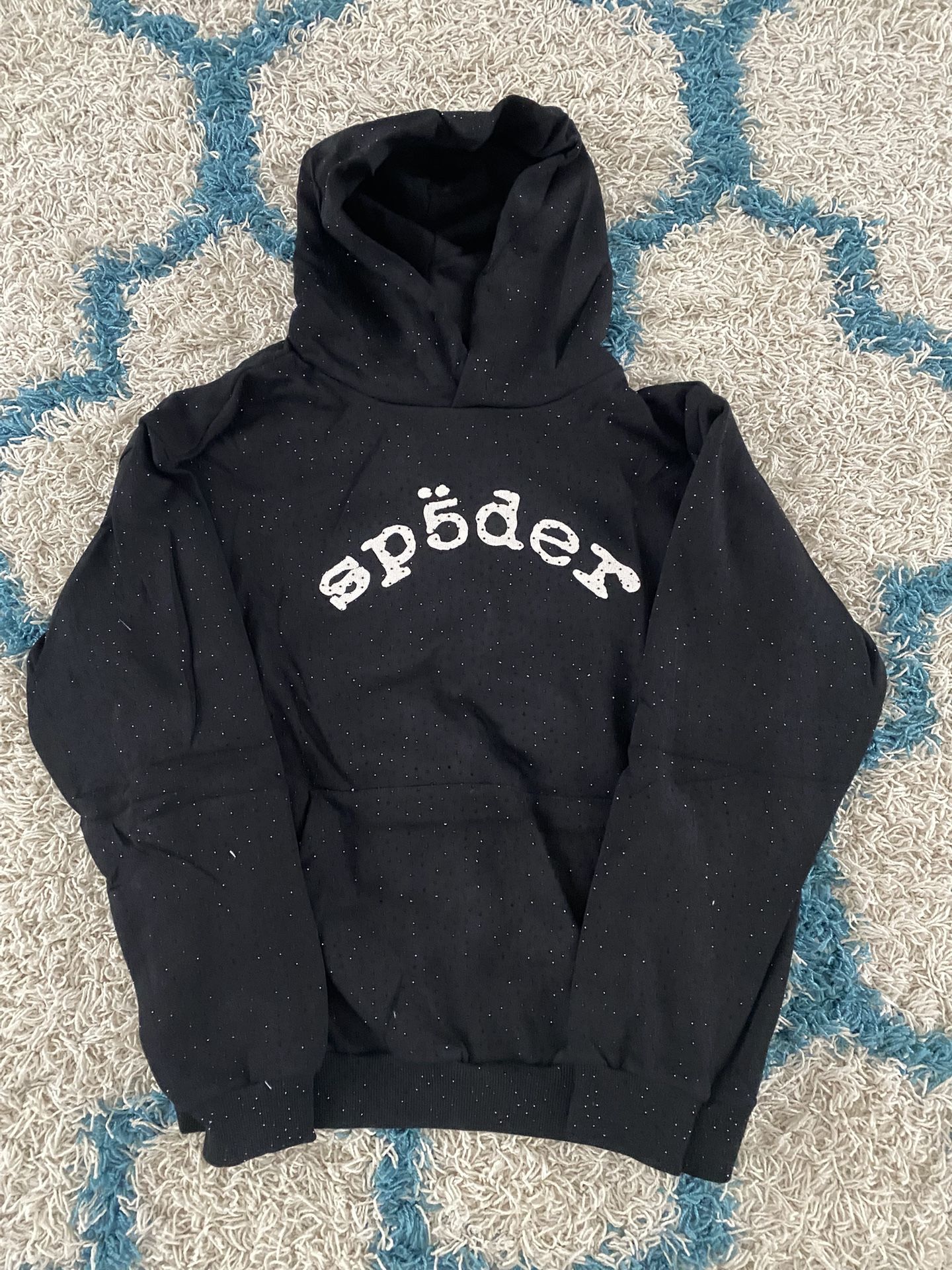 Sp5der VVS Black Hoodie - Medium