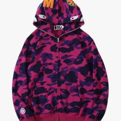 purple bape hoodie 