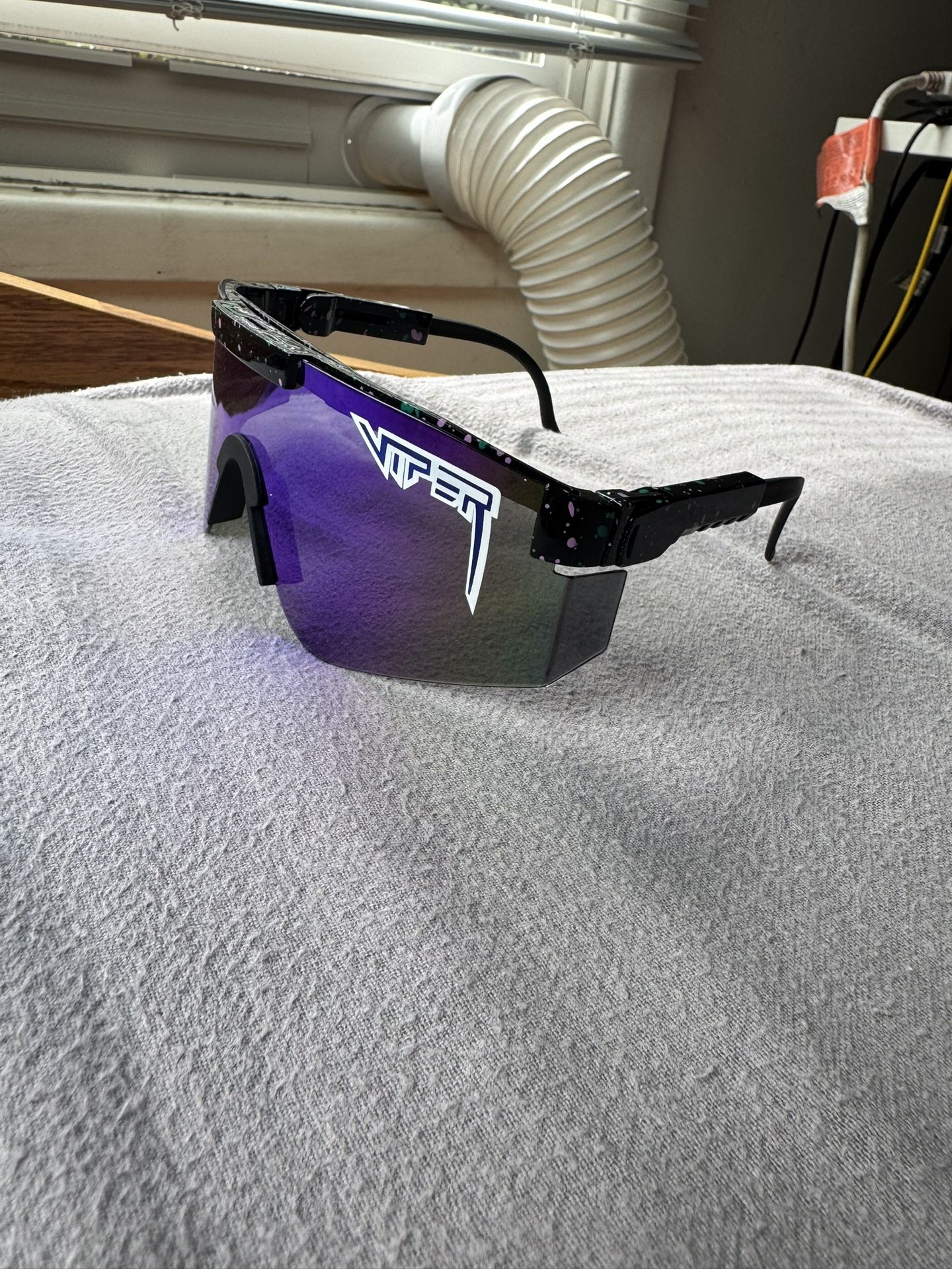Pit Viper Wrap Around Shades Purple Black