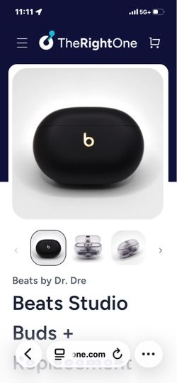 Beats Studio Buds+ Charging Case Only – Black/Gold with Gold “b” Logo
