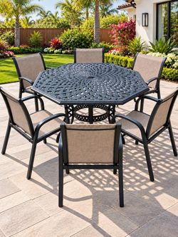 7 pcs mew patio table set