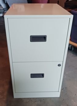 Steelworks 2 Drawers Beige Filing Cabinet 