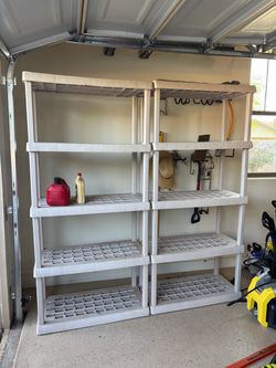 Plastic Freestanding Garage Storage Shelving Units