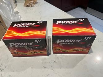 9v power XP alkaline Batteries qt 144 piece asking $60