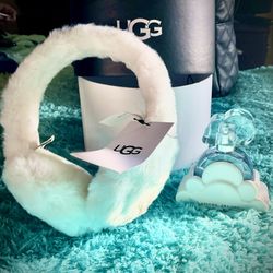 UGG Authentic ear Muffs (never Worn) And Ariana grande perfume Gift Package 