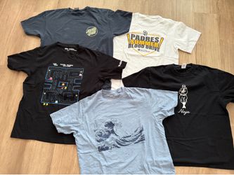 Mixed Brands Men's T-shirts Bundle of 5, Size L
