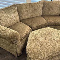 Bassett Couch And Matching Ottoman 