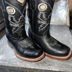 Kids  Black Cowboy Boots 