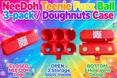 NeeDoh Teenie Fuzz Ball 3-pack Case/Doughnuts case