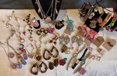 60+ repurposed, custom, vintage, handcrafted jewelry lot