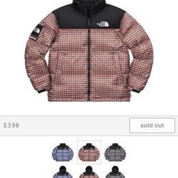 Supreme x The North Face Studded Nuptse Size L Red