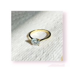 Moissanite Engagement Ring  - GRA