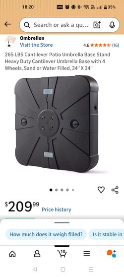 Heavy Duty Cantilever Umbrella Base