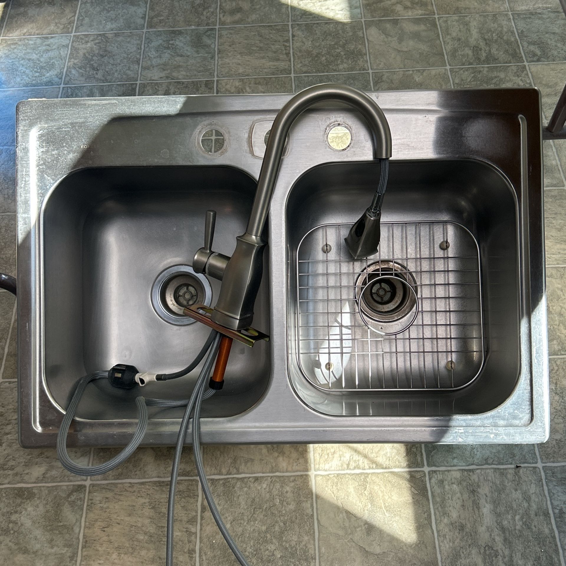 Kohler Stainless Steel Kitchen Sink With Faucet