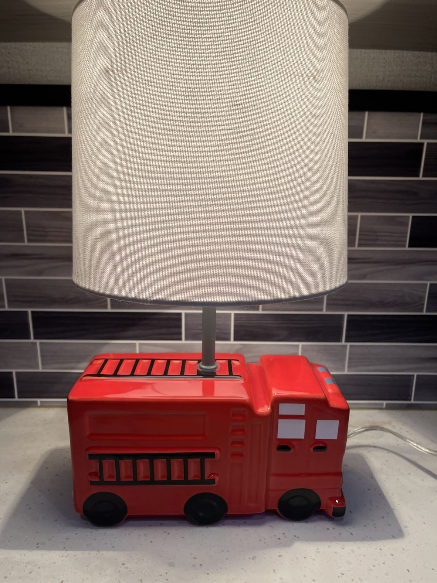 Child’s Fire Truck Lamp (no chips or cracks)