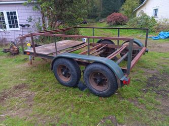 Double Axle Trailer 10ft.   now decked 🤠👍