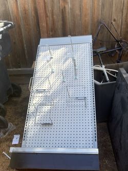 Retail Display Pegboard ! With Metal Racks For Cheap!!!