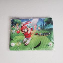 Nintendo Switch Mario Golf Super Rush promo zip pouch (sealed)