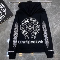Chrome Hoodie Jacket Hearts Coat Dagger Chain Ksubi S M L XL Los Angeles LA Zip Up Hooded Jacket 